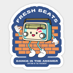 Fresh Beats Dance Is The Answer Sticker